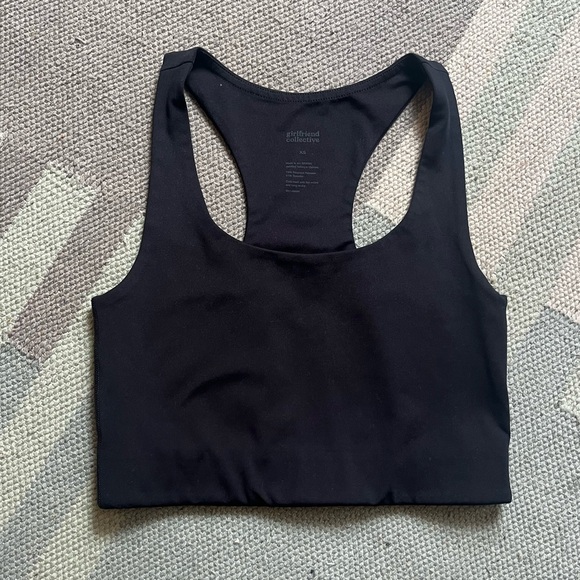 Girlfriend Collective Paloma Racerback Women's Black Athletic Sports Bra XS - Picture 3 of 5